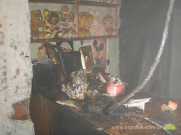 La estantería de los afectos, por suerte solo con daños menores
