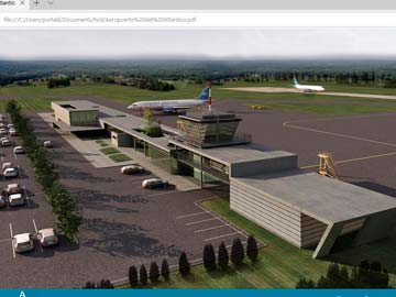 Vista de la maqueta del proyecto de Aeropuerto del año 2006