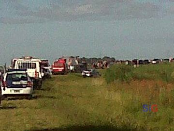 Así veía el accidente una lectora de Si Gesell (foto G Pieroni)