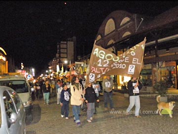 La manifestación por el centro de la ciudad. Fue el viernes pasado