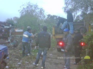 Imágenes del operativo, del que además participó personal del Corralón Municipal