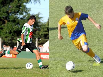 Leandro Parra e Iván Blanco, goleadores de Kimberley y Atlético