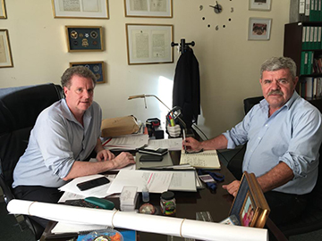 Baldo mantuvo una reunión con el Jefe de Gabinete de Seguridad, Gerardo Milman