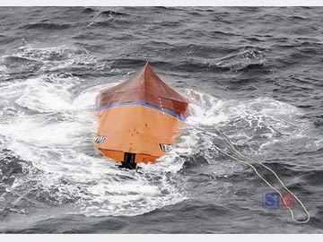 Así se veia el barco previo al hundimiento