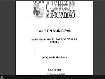 Además, falta información oficial: El último Boletin publicado es del 22 Marzo