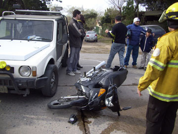 Una imágend el accidente (foto Bomberos Voluntarios)