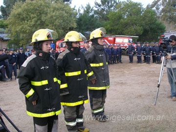 Carolina Camellino, Lucía Luján y Beatriz Dombroski en la formación de jura