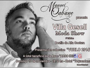 Manuel Cabane presentará el domingo 10 su coleccion, en el Tequendama
