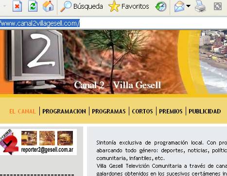 La imágen del Canal en Internet