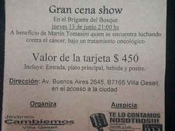 Tarjeta ya a la venta: lo recaudado será para colaborar con un tratamiento oncologico