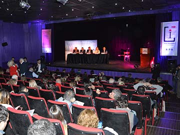 Una imágen de la apertura del Congreso en el Teatro Gesell Plaza