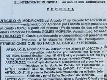dectetos de sobresueldos fueron dados a conocer por Cambiemos: Artieda y Gomes Moreira