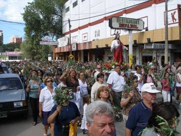 Una imágen de la procesión del domingo de Ramos del año 2008