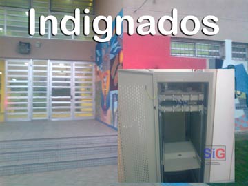 Ni la Escuela se salva: así quedo el rack que brindaba internet al establecimiento