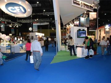 Una imágen del Stand de la secretaría de Turismo de la Provincia, edición 2008