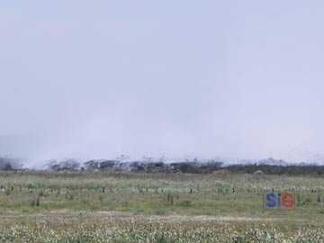Así se veía el incendio este jueves        