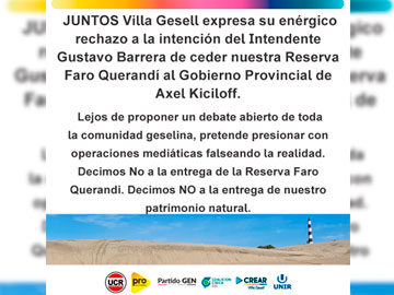 Mediante un comunicado, Juntos unificó su postura en torno a la entrega de la Reserva