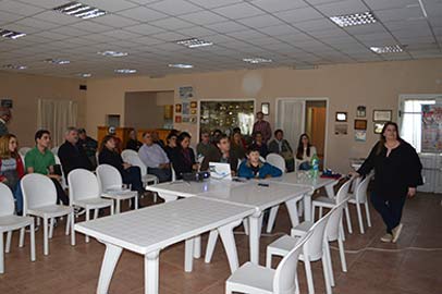 Un aspecto de la charla ofrecida este sabado en el salón del Club