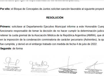 En el peor momento de la Salud, la Municipalidad condenada por su relacion con los médicos