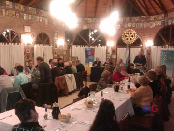 Un aspecto de la cena de fin de año de los rotarios (foto Sebastian Pavan)
