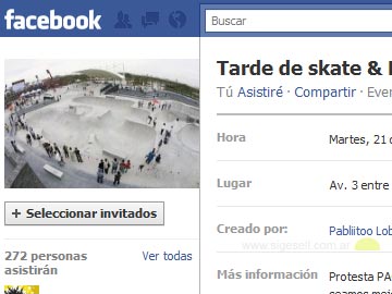 Los chicos se han convocado a través de facebook, reclaman un lugar para la actividad