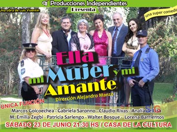 Afiche promocional de una de las obras que se presentará este sábado en Cultura