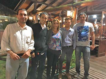 Gabriel Corro, el presidente Martín Carrasco, la delegada  Eda Quintela y Diego Anderson