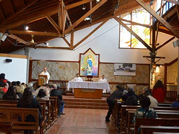 Una imágen de la homilia del padre Bosicio