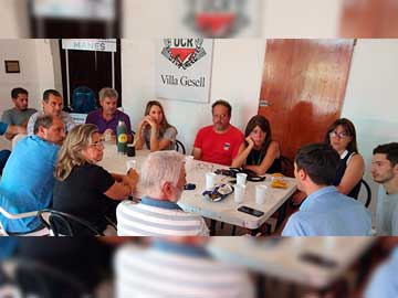 Este mediodia el plenario radical recibió a los senadores Bordaisco y Delmonte